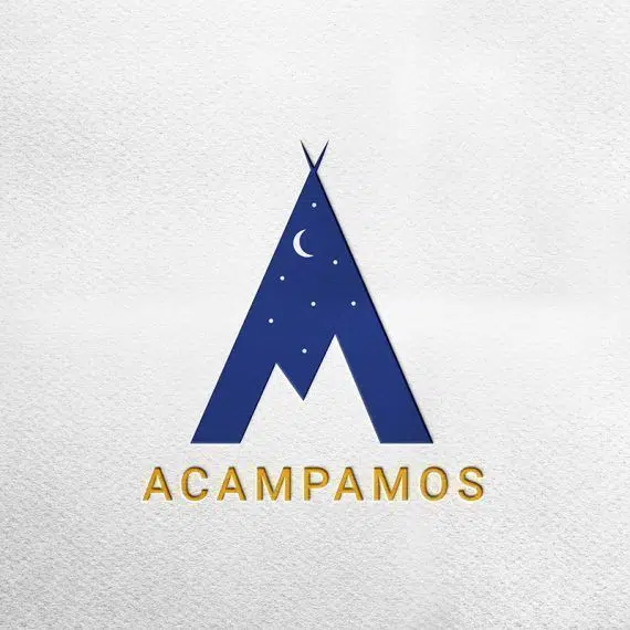 Diseñador de logos en Madrid - Logotipo para Acampamos
