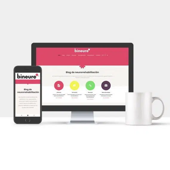Diseñadora Gráfica y Web Freelance - Página Web para Bineure