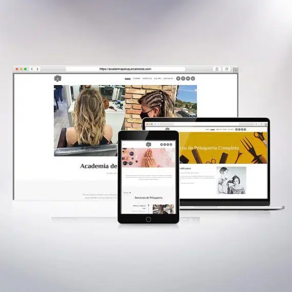 Web Academia de Peluquería Toledo - Diseño web